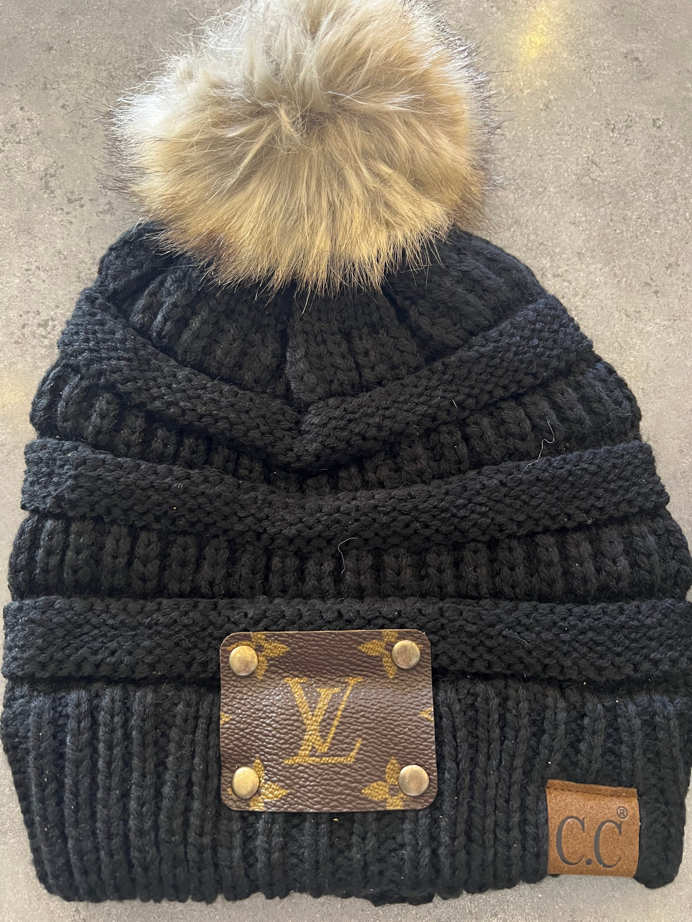 Authentic LV Patch Beanie – She Shed Boutique Inc.